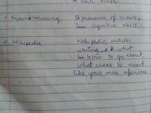 Skills from brainstorming and wiki