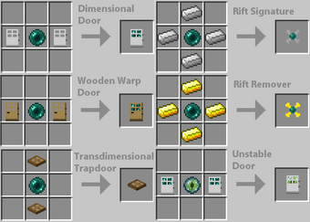 Crafting Recipes Dimensional Doors Mod Wiki Fandom