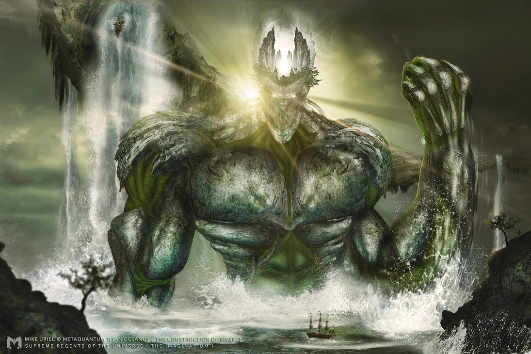 Oceanus Titan Statue