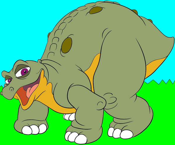 dinosaur with a spike on its head