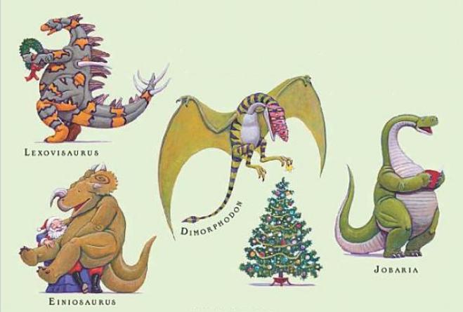 How do dinosaurs say merry christmas activities