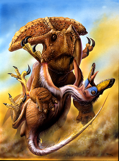 velociraptor protoceratops fighting