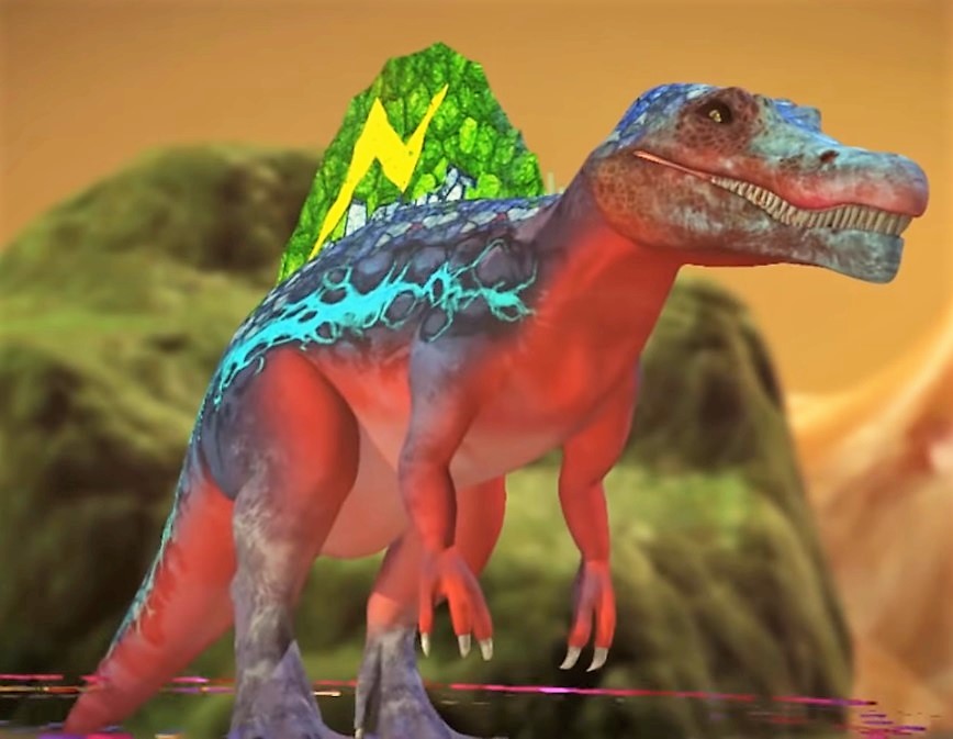 dinosaur with huge fin on back