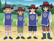 Teen Musketeers in Uniform