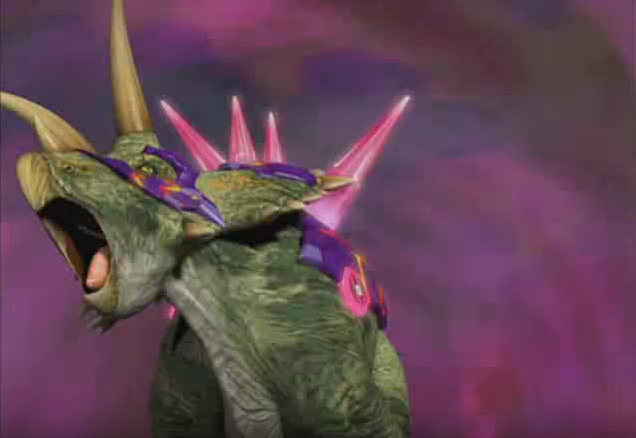 dinosaur with head armor