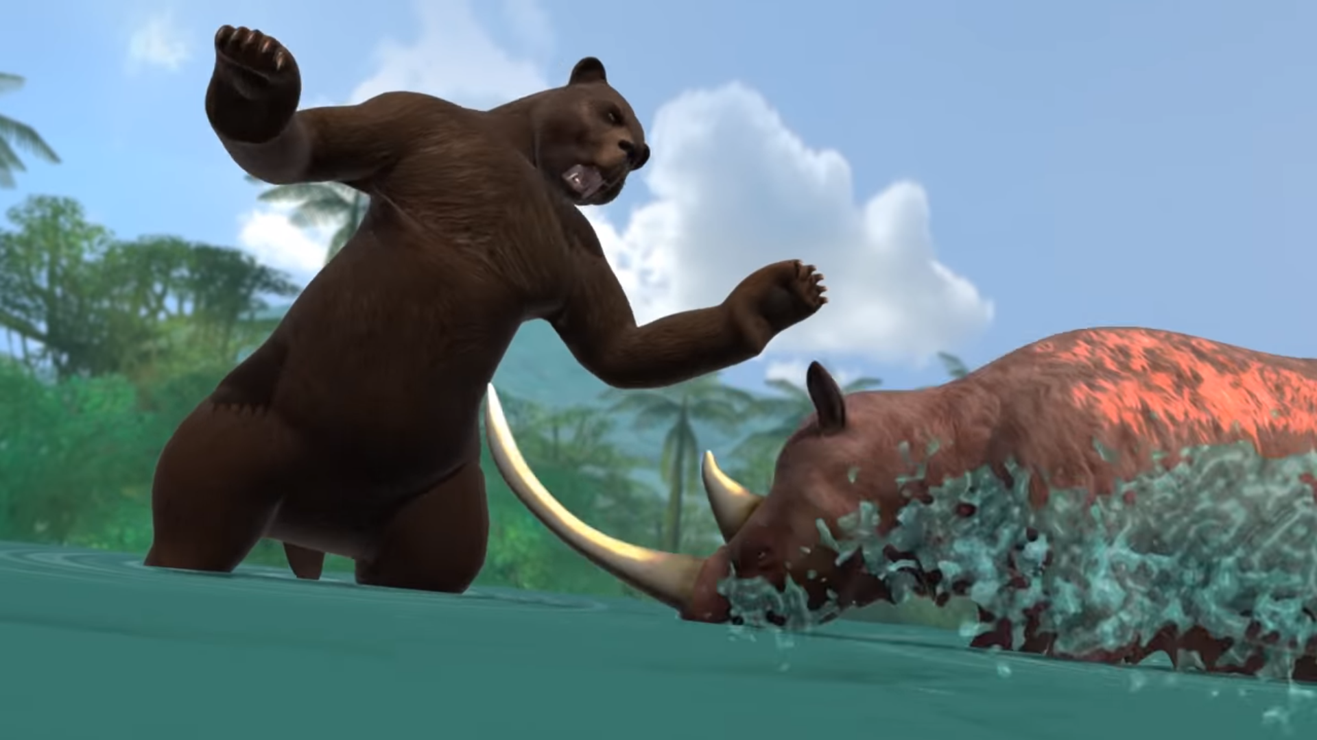 Arctodus Simus vs Woolly Rhinoceros | Dinosaurs Battle World Championship Wiki | Fandom