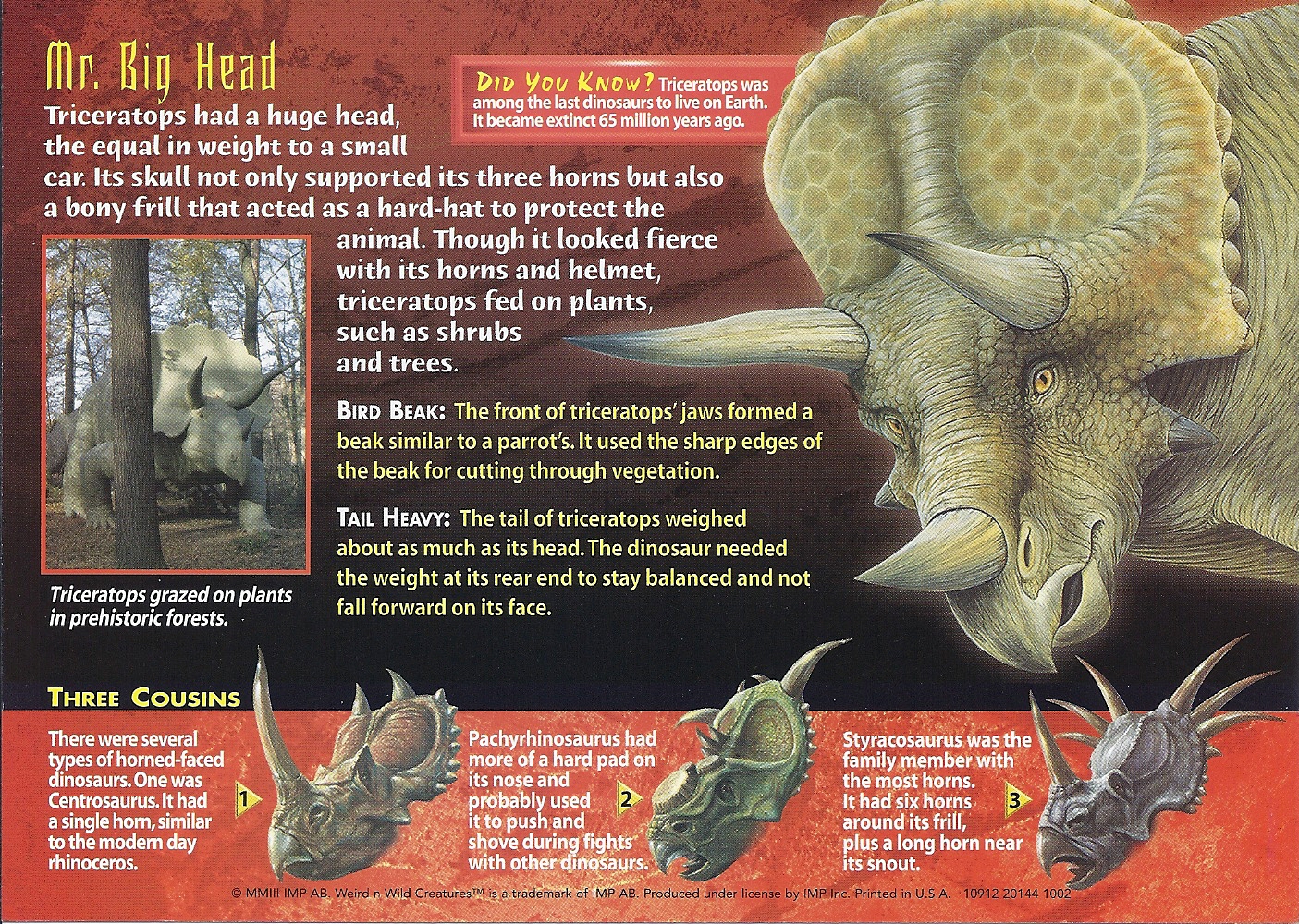 types of dinosaurs triceratops