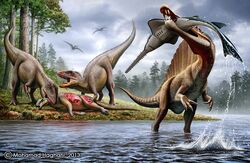 Spino and Carcharodontosaurus
