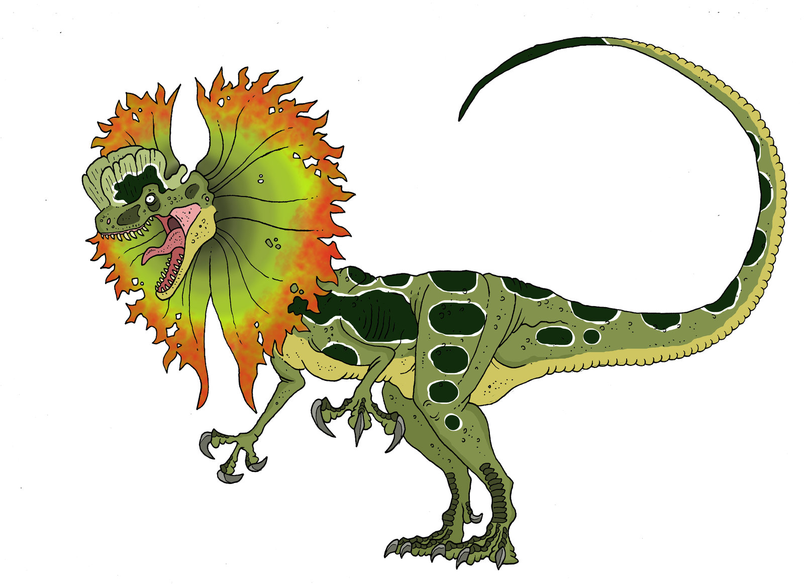 dinosaur with frill from jurassic park