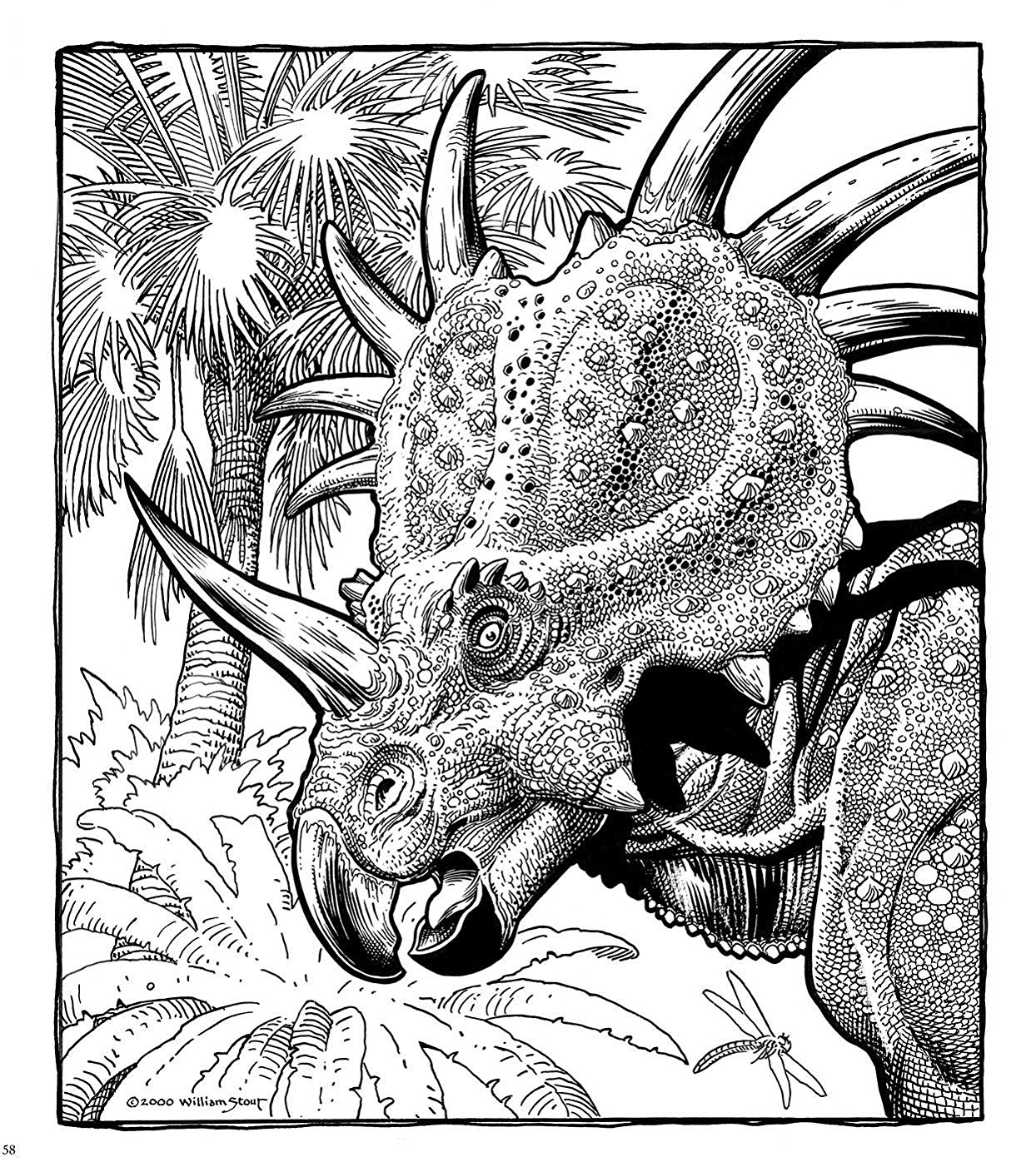 Download Image - William Stout Dinosaur coloring page Styracosaurus ...