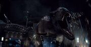 Rexy preparing for battle with Indominus rex