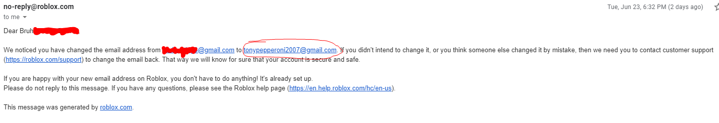 Roblox Help Gmail