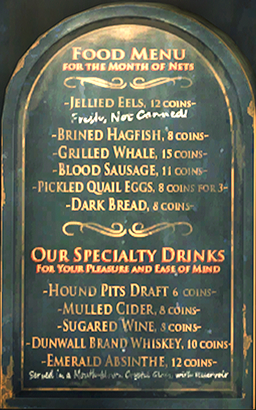 Hound pits menu