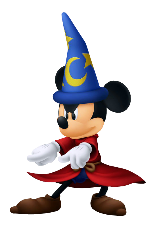 mickey mouse with magic hat