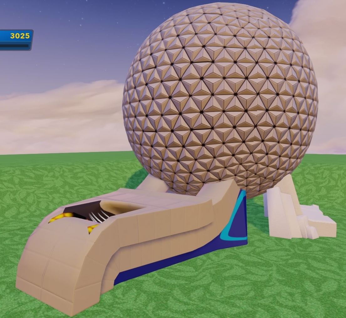 disney monorail spaceship earth epcot playset toy theme park