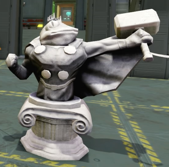 frog thor statue