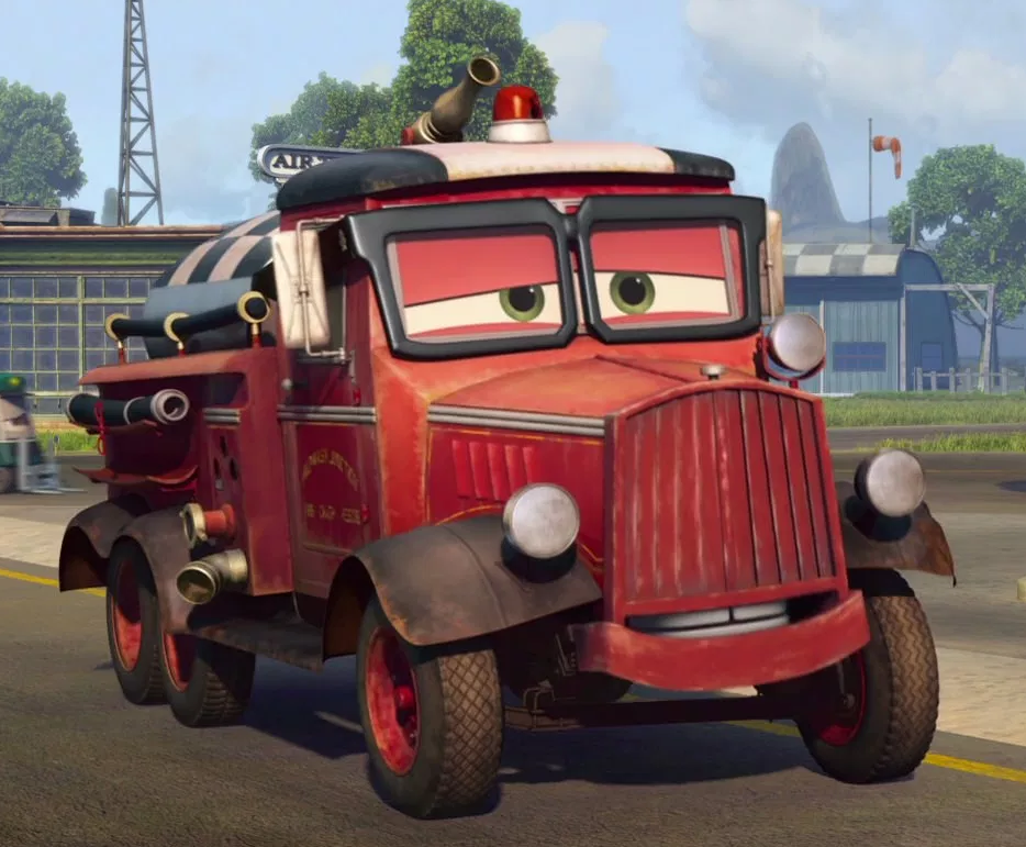 planes fire and rescue fire truck