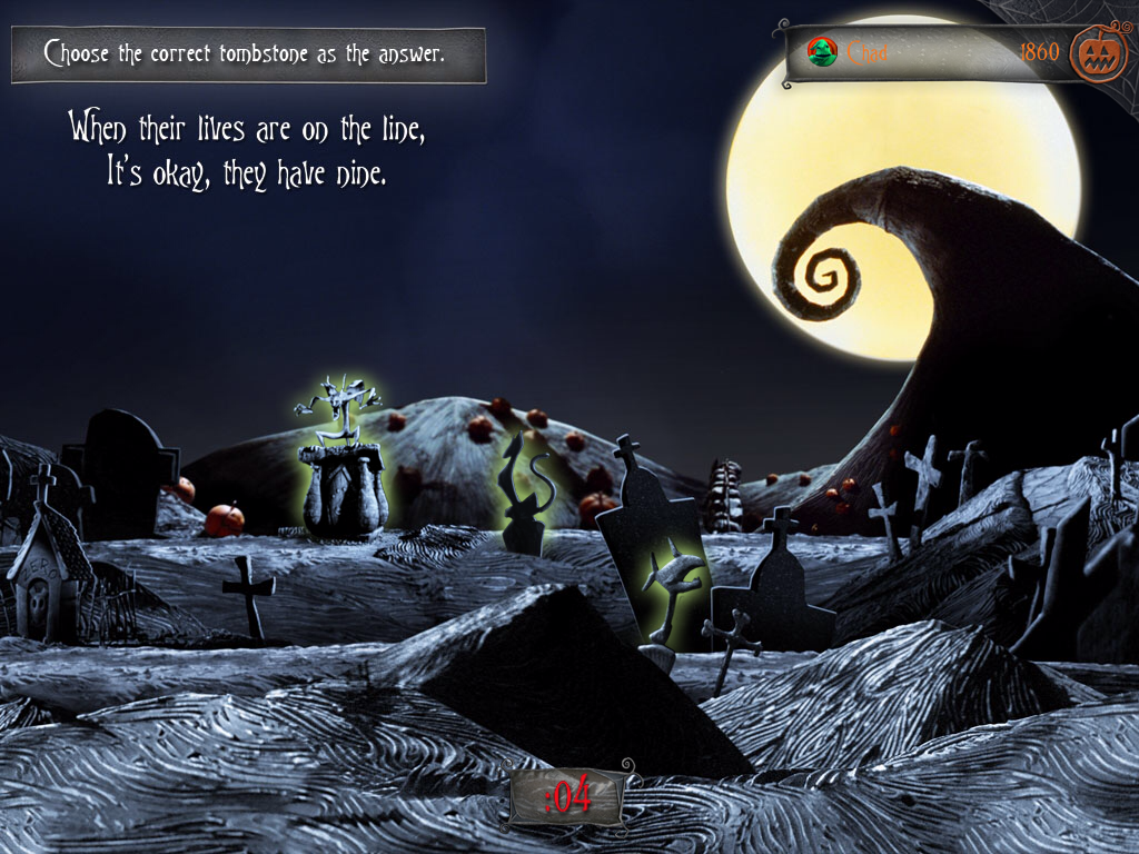 image nightmare before christmas disney second screen live ipad nightmare before christmas graveyard scene