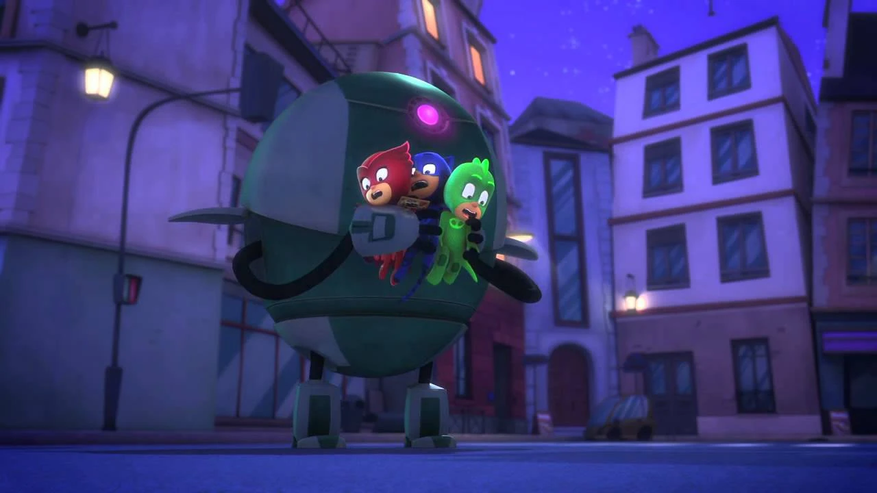 Image Robot holding the PJ Masks.jpg Disney Wiki FANDOM powered