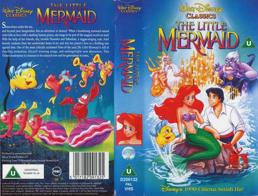 Image The Little Mermaid VHS UK 1991.jpg Disney Wiki FANDOM