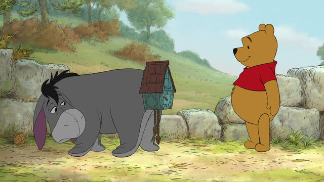 File:Winnie the Pooh has giving Eeyore a Poohckoo clock tail.jpg