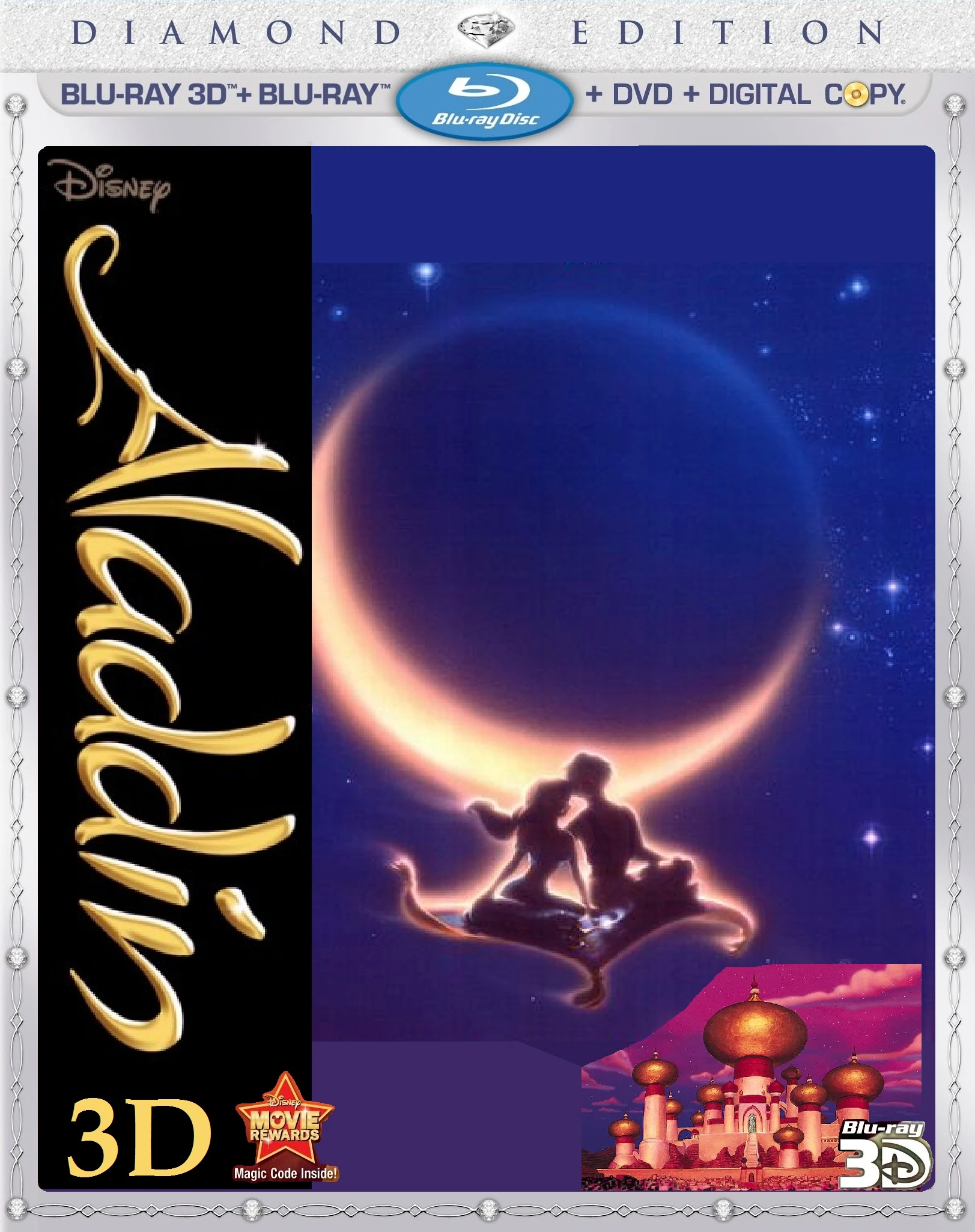 Image Aladdin Diamond Edition Bluray 3D + 2D + DVD + Digital Copy