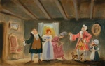 Gaston with Belle's Family