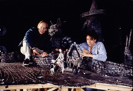 director henry selick left and producer tim burton right on the nightmare before christmas set - Twas The Nightmare Before Christmas director henry selick left and producer tim burton right on the nightmare before christmas set - Twas The Nightmare Before Christmas