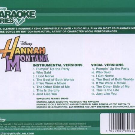 Disney S Karaoke Series Hannah Montana Disney Wiki Fandom