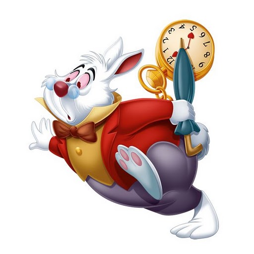 14+ Cartoon Alice In Wonderland Rabbit Clock Background