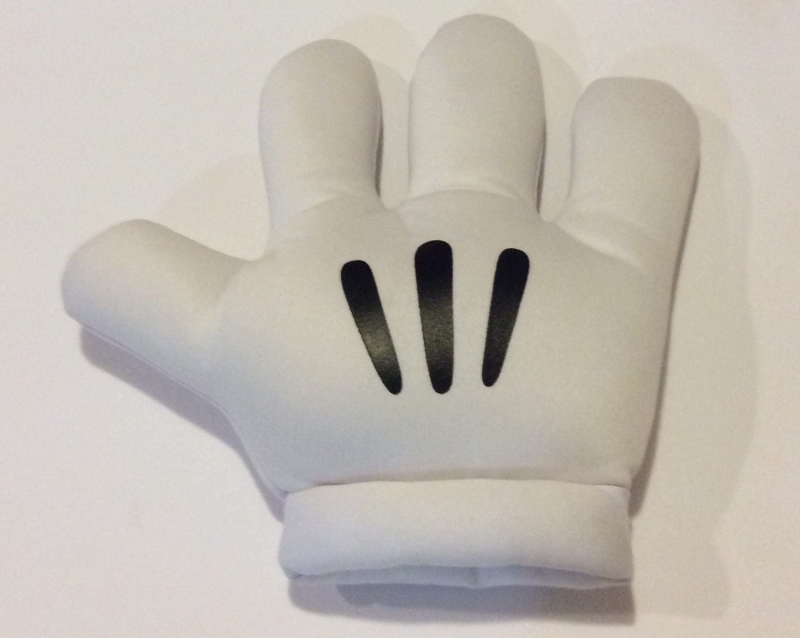 white cartoon gloves