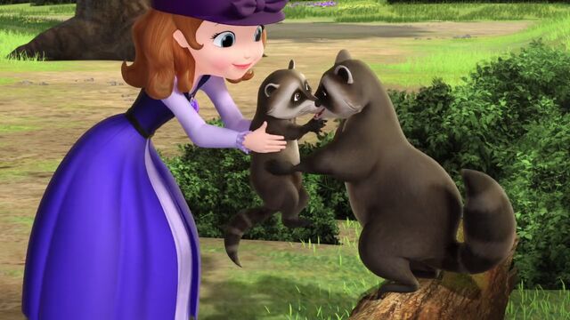 File:Carol of the Arrow Sofia and raccoons.jpg