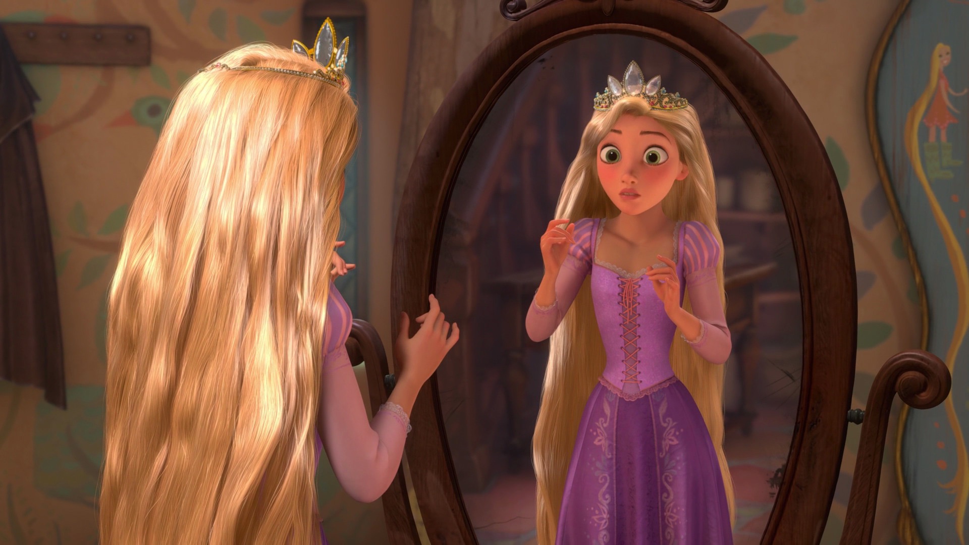 Image - Rapunzel tries on the crown.jpg | Disney Wiki | FANDOM powered ...