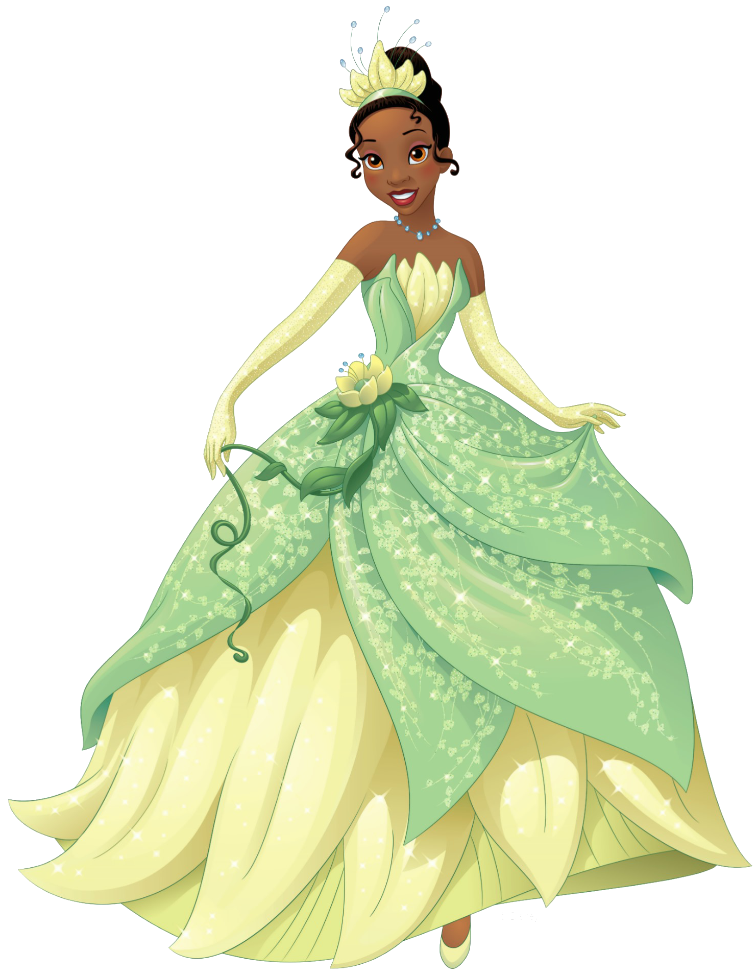 disney princess tiana silhouette