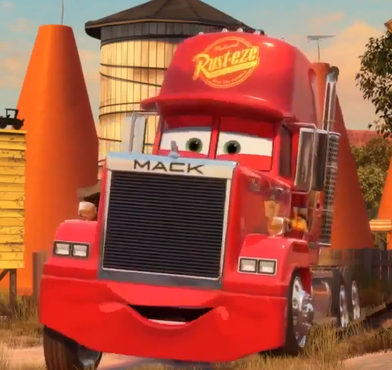 mack truck from cars