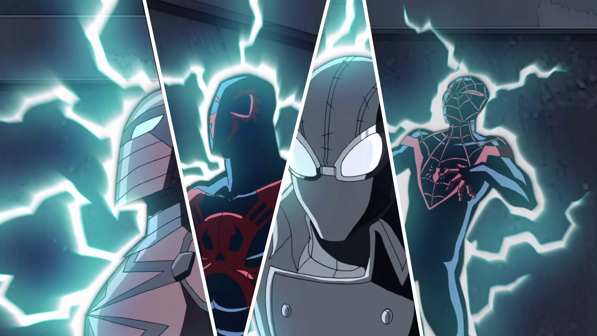 Image - Spider-Man 2099, Spider-Man Noir, Spyder-Knight, Miles Morales