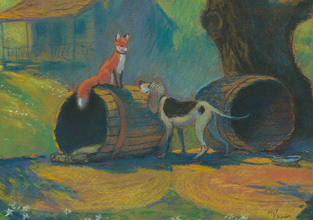 Image The Fox and the Hound Copper and Tod Concept by Mel Shaw 1