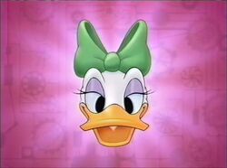 Daisy face card from MouseWorks