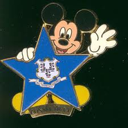 Connecticut Flag Mickey Pin