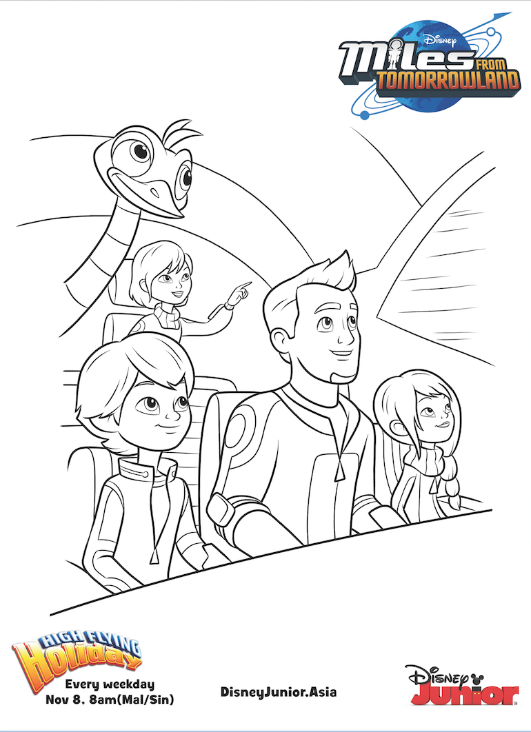 Miles from Tomorrowland colouring pages 3