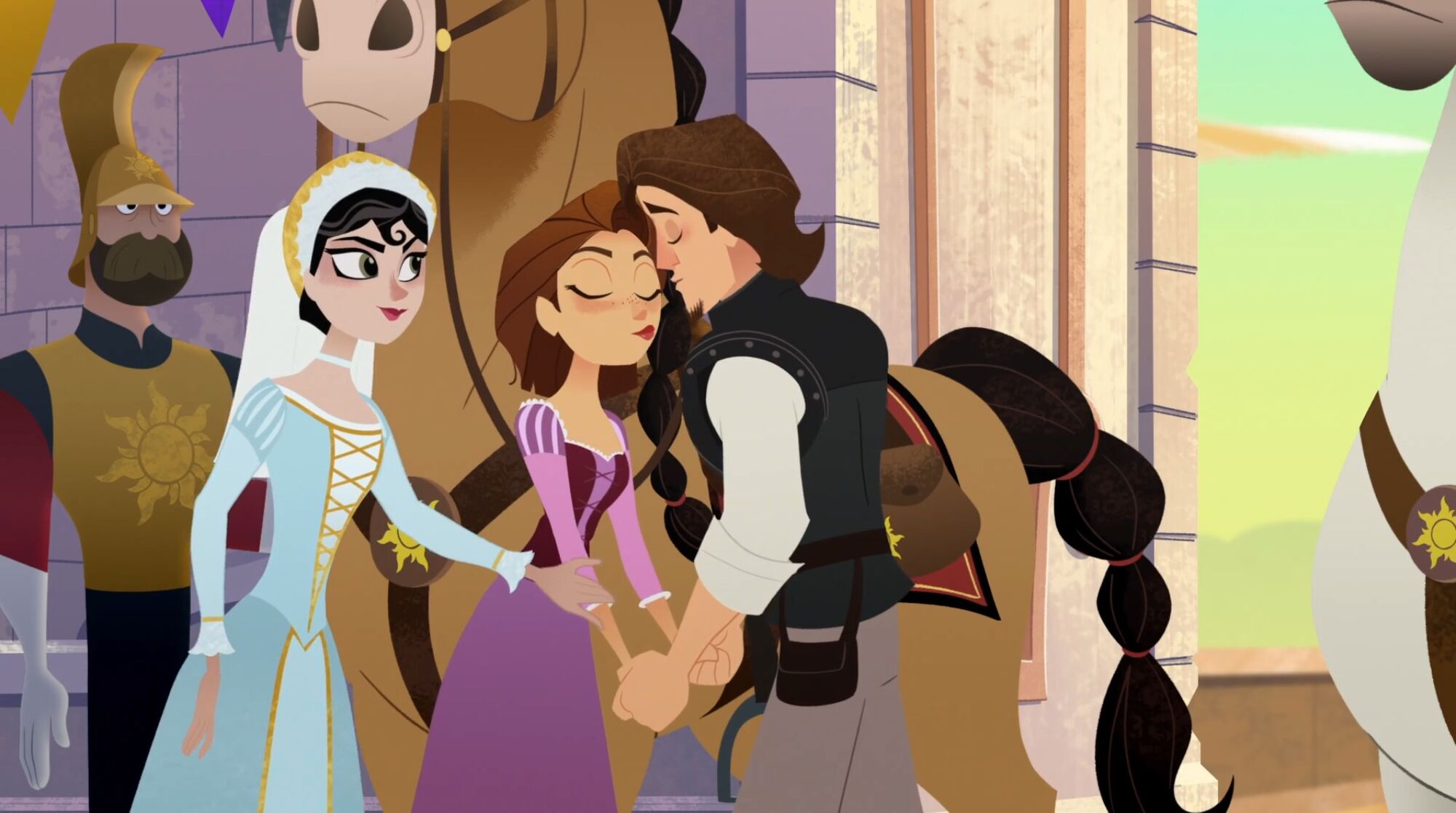 Image Flynn And Rapunzel Kiss Attempt Tangled Before Ever After 2