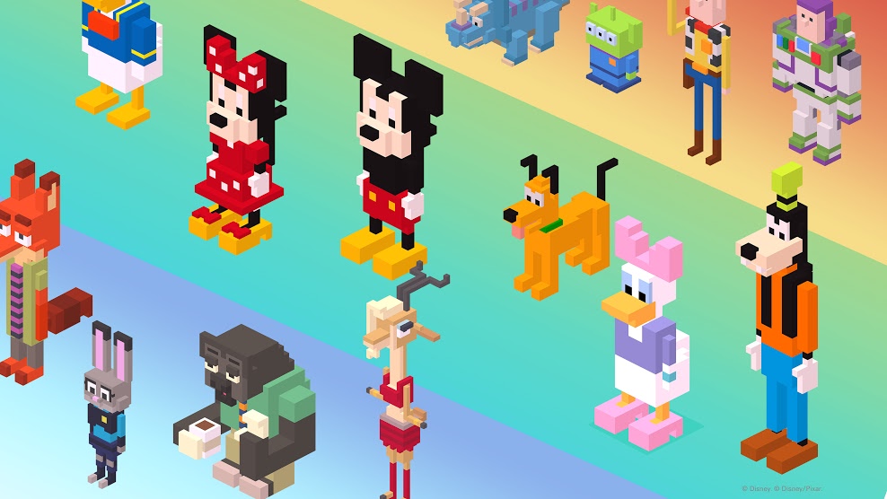 disney crossy road characters bought with tickets