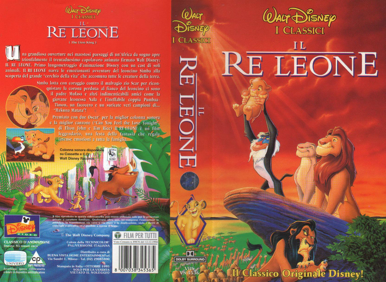 Image - VHS-Walt-Disney-Home-Video-IL-RE-LEONE.jpg | Disney Wiki ...