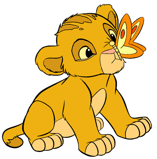 image baby simba butterfly