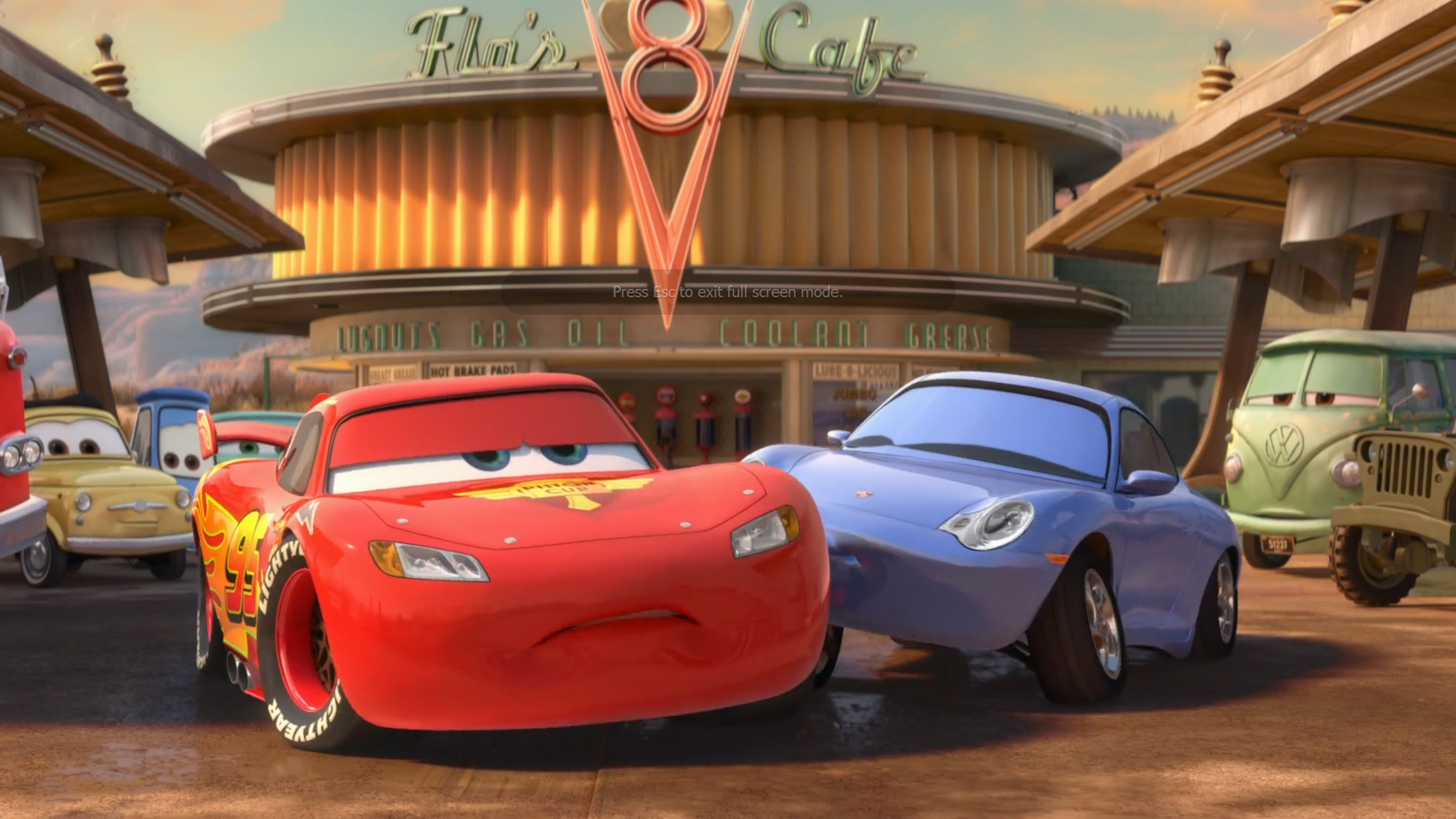 lightning mcqueen fixing the road