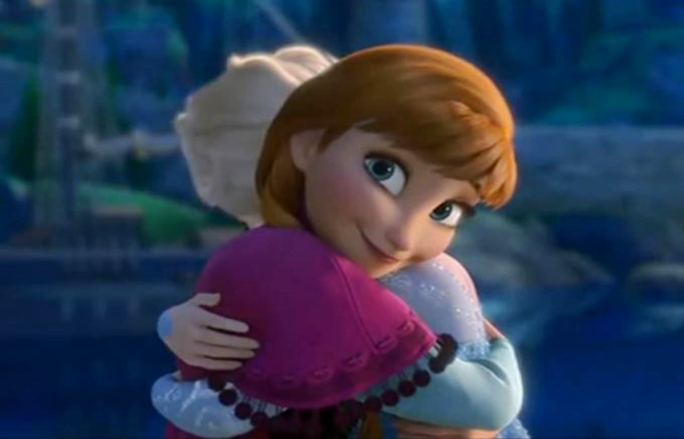 Image Anna And Elsa Hug Disney Wiki Fandom Powered By Wikia 