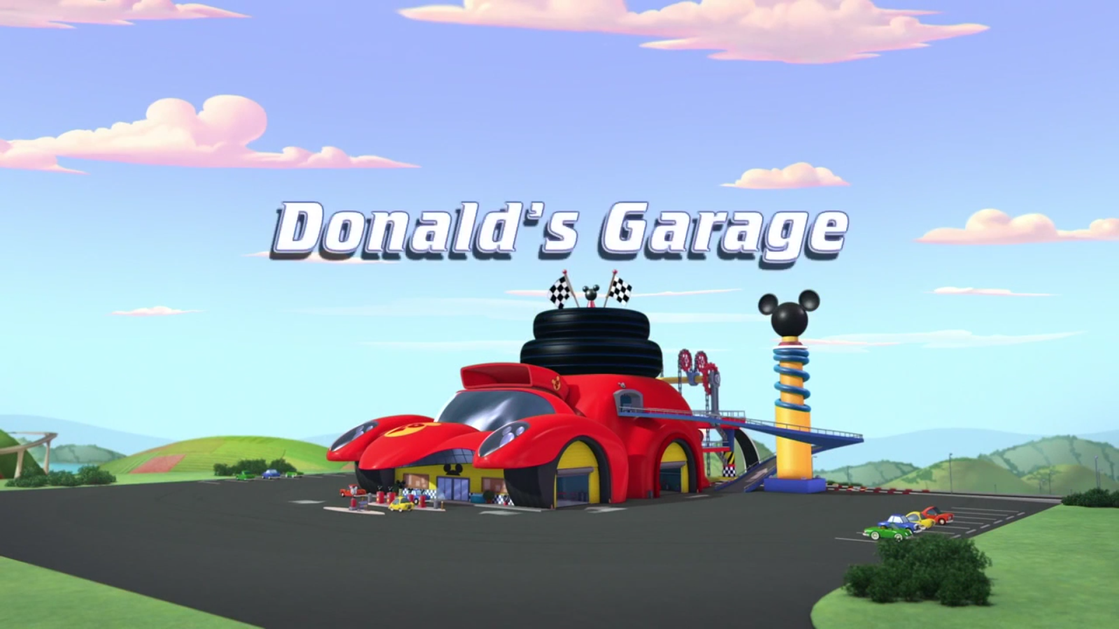 mickey mouse roadster racers garage