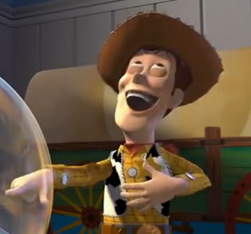 laughing woody doll