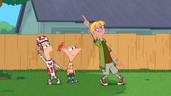 Ferb dancing with Jeremy