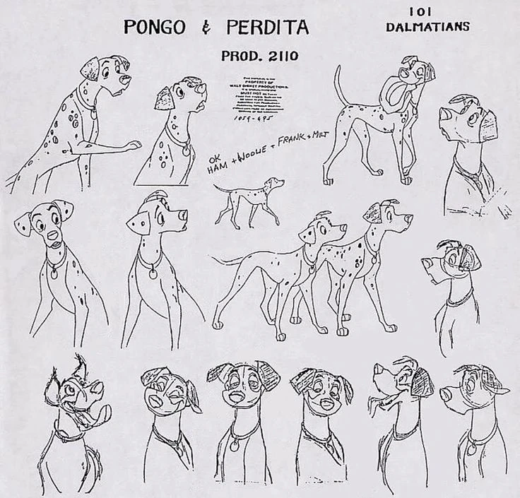 Image - Pongo& Perdita -modelsheet.jpg | Disney Wiki ...